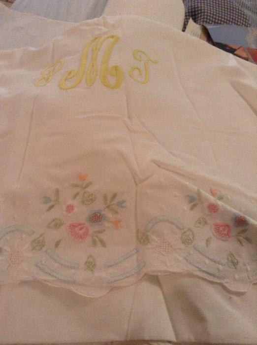 Fine linens with embroidery