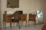 French Provincial - Hollywood Regency Desk, side table and mirror