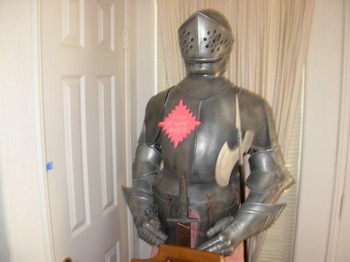 KNIGHT WITH SWORD..6 F TALL $495 FIRM..NOT 60% OFF