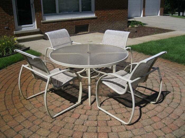 Patio set with chairs   $60