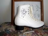 Ice skate signed by world famous figure skater, Scott Hamilton.
