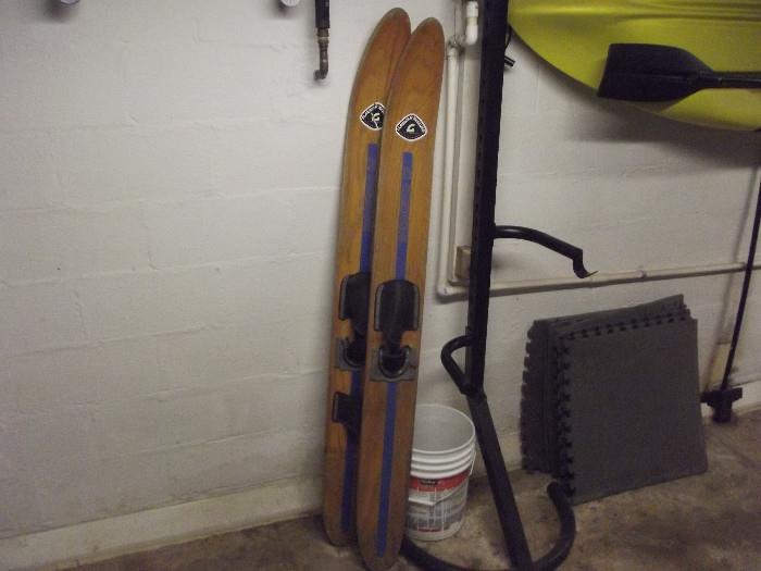 Vintage Wooden Water Ski's , nice condition.