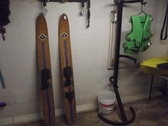 Vintage wooden water skis,  very collectable 