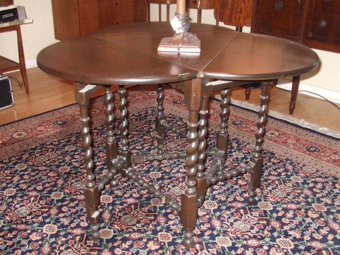 gateleg wood table