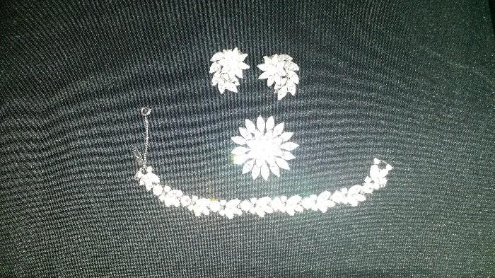 Trifari Earrings, Brooch & Bracelet