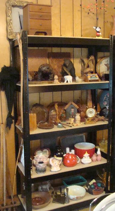 Wood carvings, Bears, Eagle, other figures