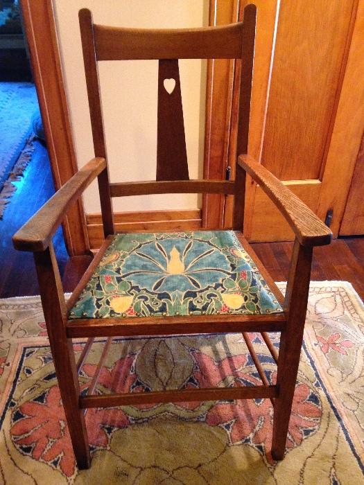 Rare C.F.A. Voysey wooden chair
