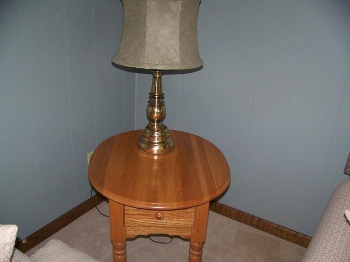 side table and lamp