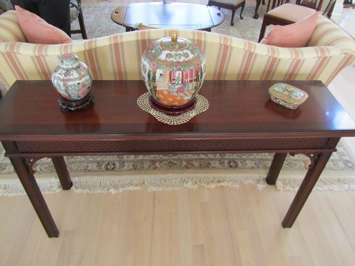 Sofa/Hall Table, Mahogany -