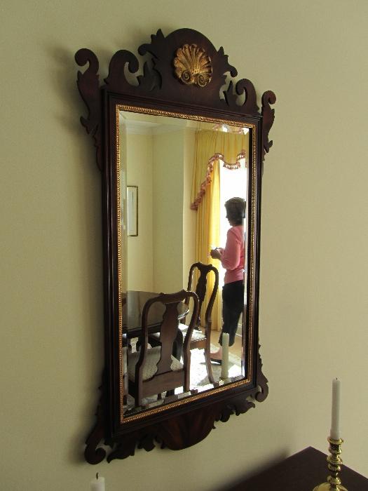 Henkel Harris Mahogany Chippendale Mirror 
