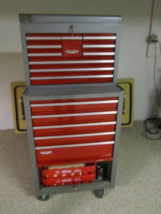 Craftsman Professional Mechanics Tool Chest filled with tools on wheels