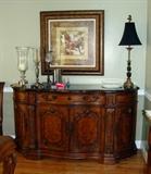 Drexel Heritage Marble Top Sideboard Buffet