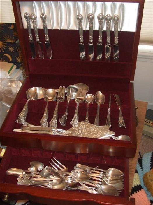 sterling silver flatware set