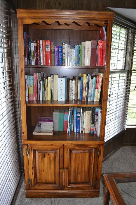 Solid Wood (maple) bookcase and books