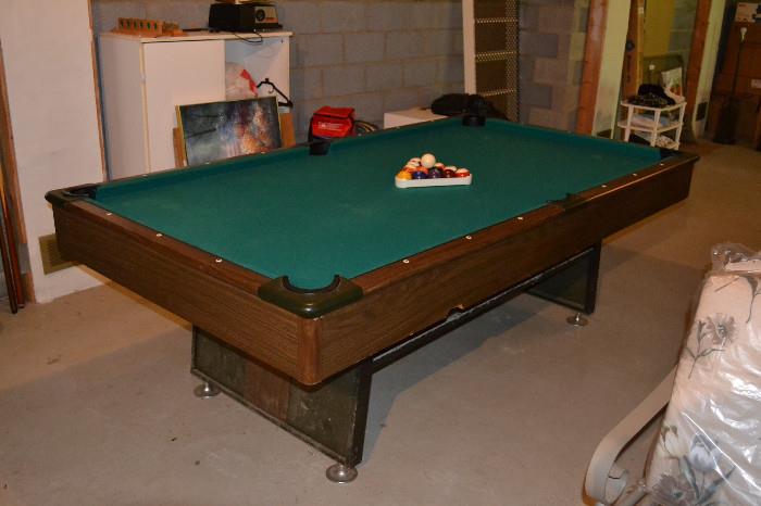 Pool table with accessories