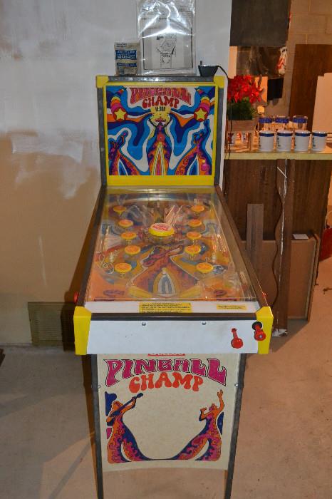 Vintage retro pinball machine, toy, about 3' high