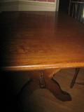 Dining Table W/5 chairs 40 x 60 Self Storing Leaves Doubles when open and Custom Table Pads