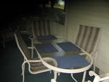 Glass Top Patio Table with 4 Chairs