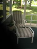 Patio Chair Swivel Chair with Stool there are 2 chairs only 1 stool