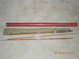 Wooden Fly Rod had 2 ends soft case and a hard case