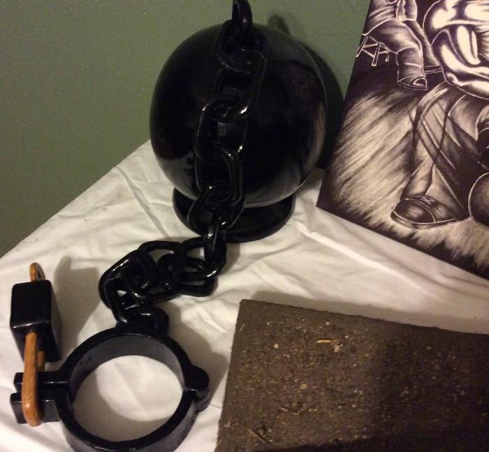 Close Up View of the Ball & Chain