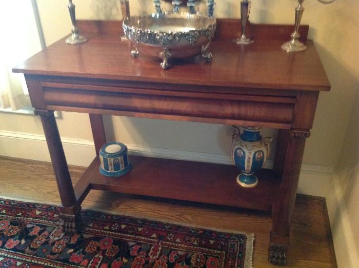Vintage Open Sideboard with Silver Drawer $ 400.00 ( 45 " wide x 36 " tall)