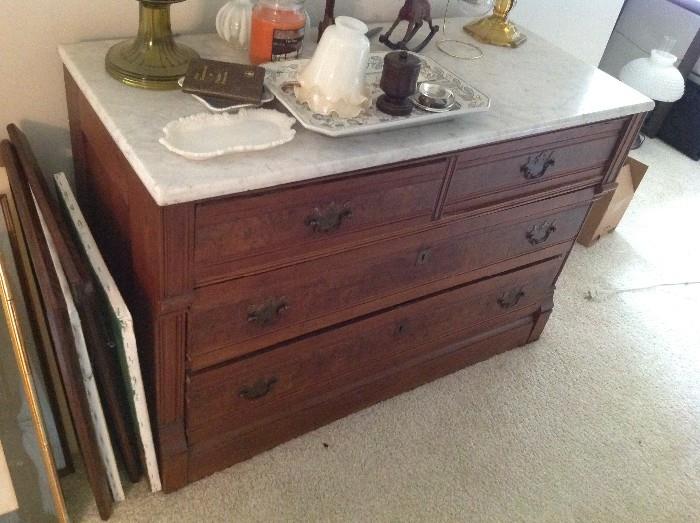Marble Top Antique Dresser $ 340.00