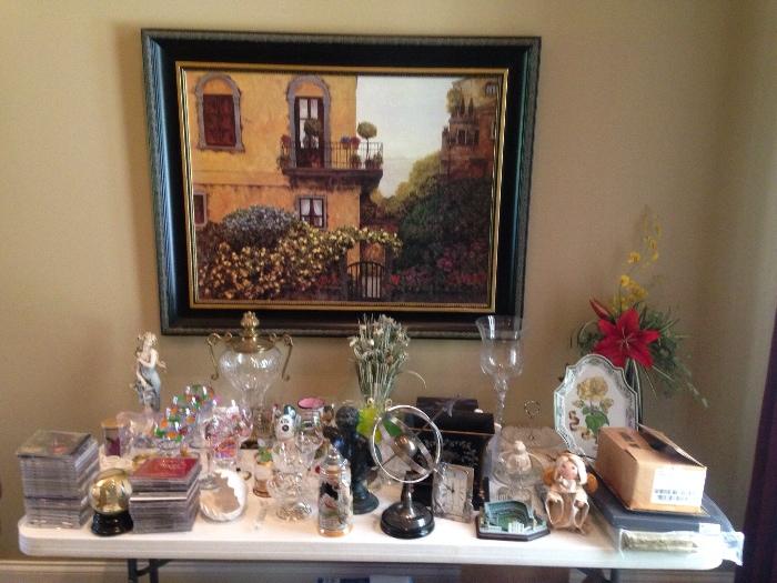 Tuscan Hand Painted and Framed Artwork + Misc Household and Decorative Items