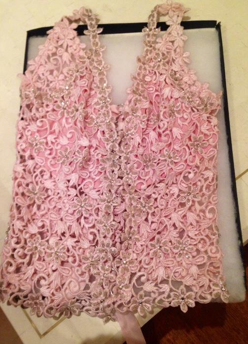 Couture Armani Original pink lace and pearl 