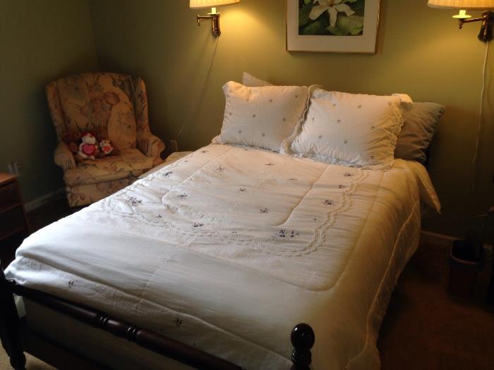 Nice double size bed set made in Detroit " bedding not for sale"