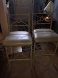 Two high back bar stools 