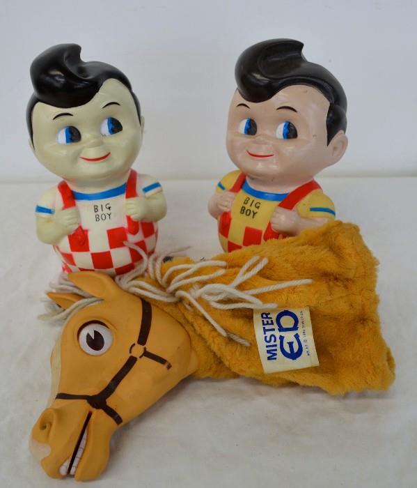2 Vintage Bob's Big Boys and Mister Ed Puppet