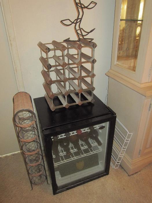 wine cooler and racks