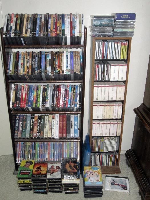 dvd's and cd's galore