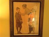 Americana abounds ---like this Norman Rockwell print framed in the living room--- throughout the house!