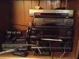 Modern stereo and dvd and vcr equipment
