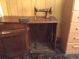 Cabinet for hardware of antique sewing machine