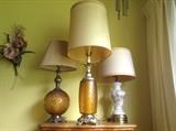 small assortment of dozens of vintage lamps