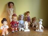 part of the collection of the vintage dolls and toys