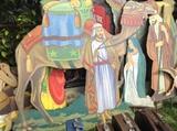Vintage outdoor Nativity Scene