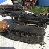 Some of the metal cars for the trains