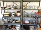 Massive selection of glass bottles, jars, vases, electric skillets, pressure cookers, crock pots, 