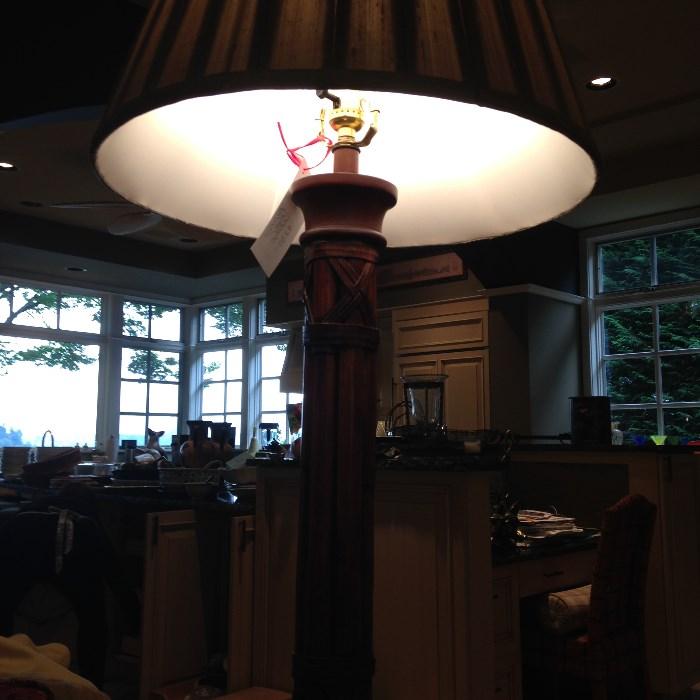 Closer view of the floor lamp