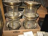 6 brass out door lights
