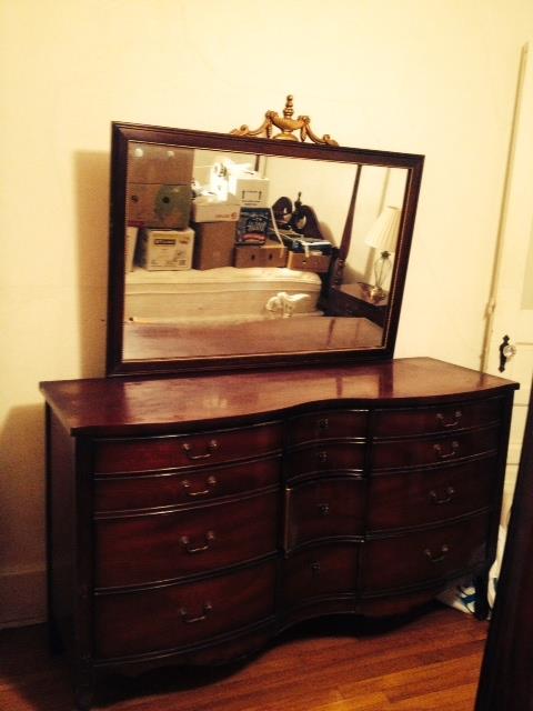 Dixie dresser with nice gilded urn over the mirror