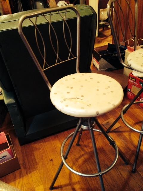 two midcentury bar stools