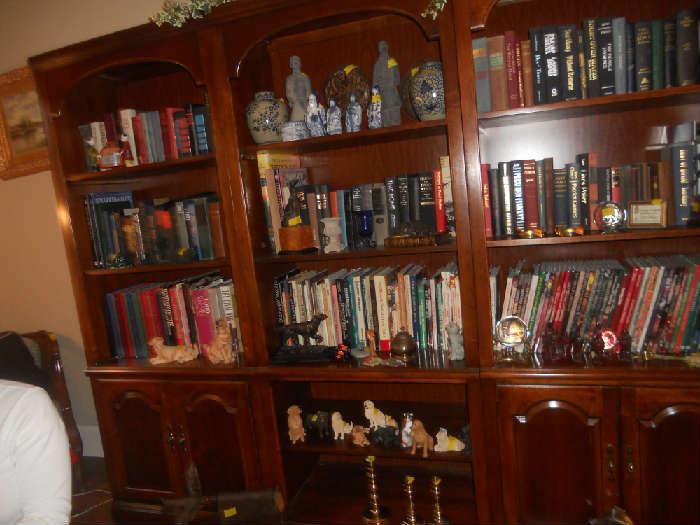 Lots of books and beautiful book cases