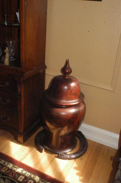 One of two large ginger jars