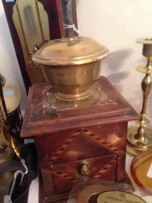 Early French coffee grinder