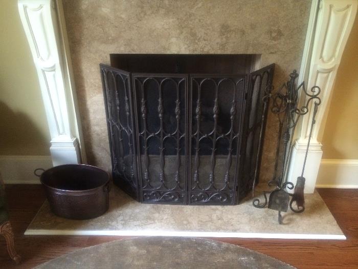 Fireplace screen & tools - $300.00 (additional fireplace screens will be available)